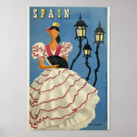 Spain Flamenco Dancer Vintage Travel
