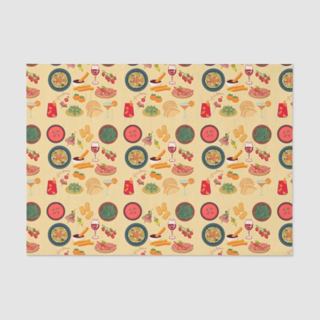  Spain Food Tissue Paper (Front)