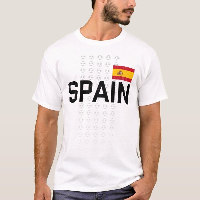 Spain Football Fan National Soccer Team Flag  T-Shirt (Front)