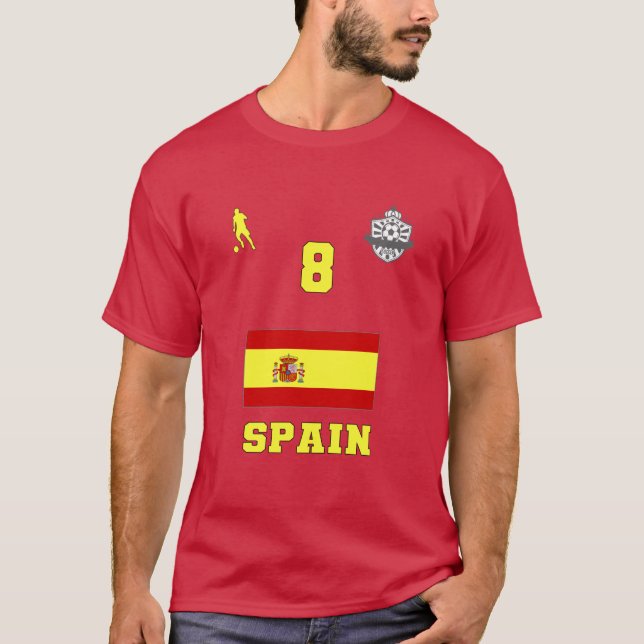 Spain Football Soccer National Team Jersey T-Shirt (Front)