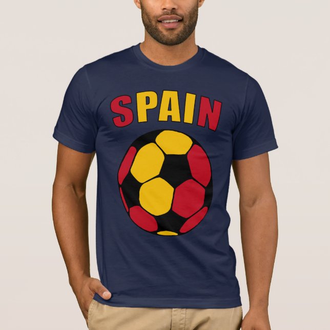 Spain Footy (Dark) T-Shirt (Front)