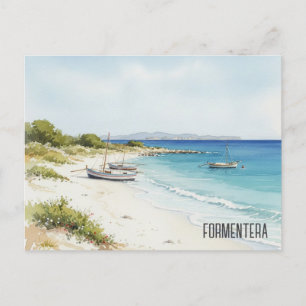 Spain Formentera Travel Postcard