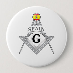 Spain freemasonry sign 10 cm round badge