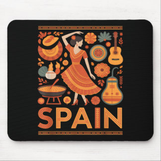 Spain funny spanish culture flamenco guitar paella mouse mat