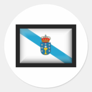 Spain Galicia Flag Classic Round Sticker