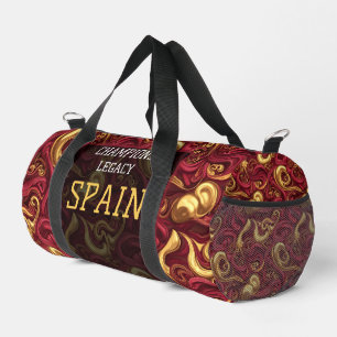 Spain Global Stage Finalist Elite Red & Gold Lux Duffle Bag