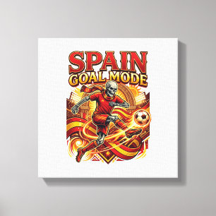 Spain Goal Mode Skeleton Striker Nations Streetwea Canvas Print