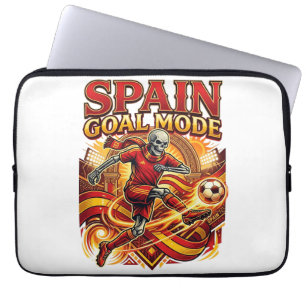 Spain Goal Mode Skeleton Striker Nations Streetwea Laptop Sleeve