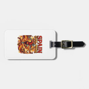 Spain Goal Mode Skeleton Striker Nations Streetwea Luggage Tag