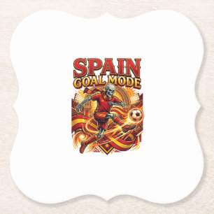 Spain Goal Mode Skeleton Striker Nations Streetwea Paper Coaster