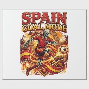 Spain Goal Mode Skeleton Striker Nations Streetwea Wrapping Paper