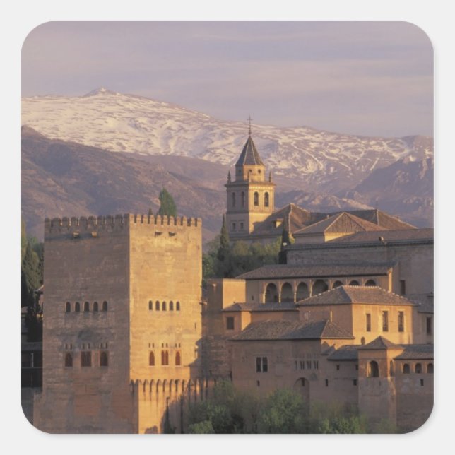 Spain, Granada, Andalucia The Alhambra, 2 Square Sticker (Front)