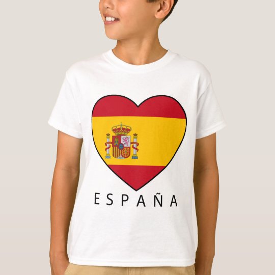 Spain Heart with black ESPANA T-Shirt