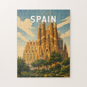 Spain Illustration Travel Art Vintage Jigsaw Puzzle