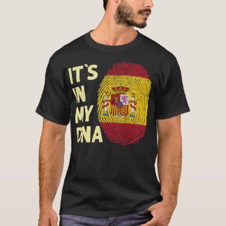 Spain In My DNA Spanish Flag Team Spain birthday  T-Shirt