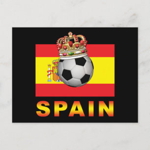 Spain King Of Football Postcard