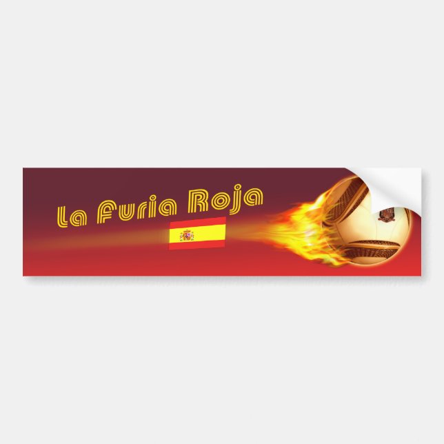 Spain La Furia Roja 2 Bumper Sticker (Front)