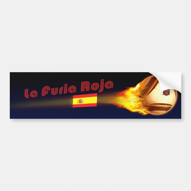 Spain La Furia Roja Bumper Sticker (Front)