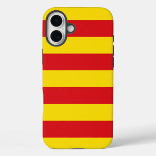 Spain: La Senyera Catalonia Flag iPhone 16 Plus Case