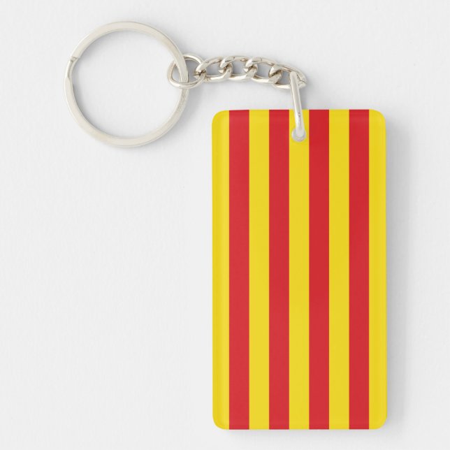 Spain: La Senyera Catalonia Key Ring (Front)