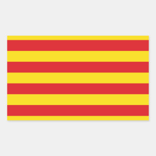 Spain: La Senyera Catalonia Rectangular Sticker