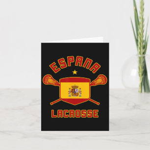 Spain Lacrosse Spanish Flag Espana Lax Tee  Card