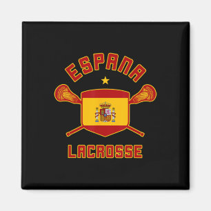 Spain Lacrosse Spanish Flag Espana Lax Tee Magnet