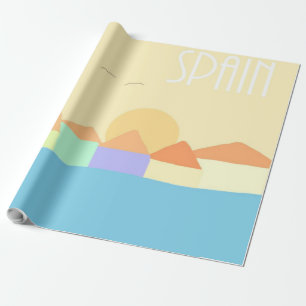spain landscape painting art wrapping paper