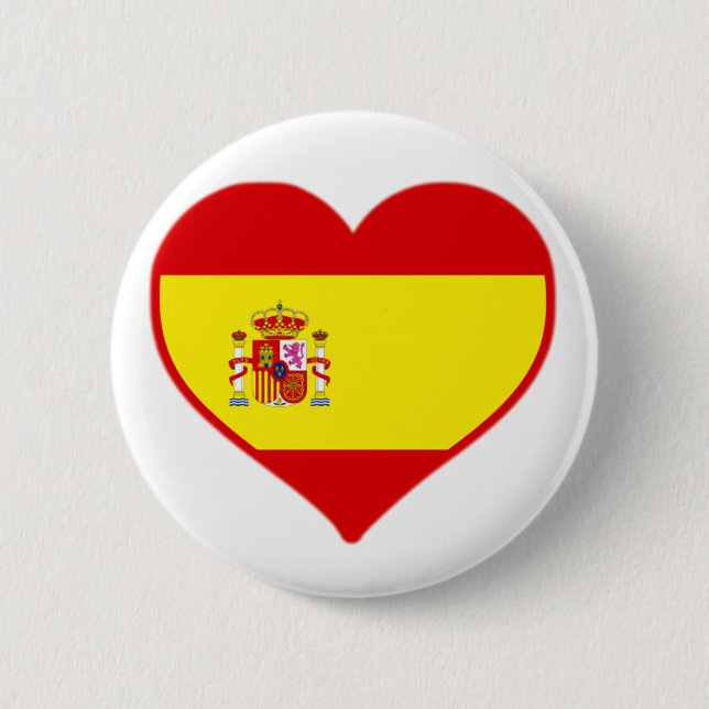 Spain Love 6 Cm Round Badge (Front)