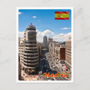 Spain - Madrid - Downtown Avenu - Postcard