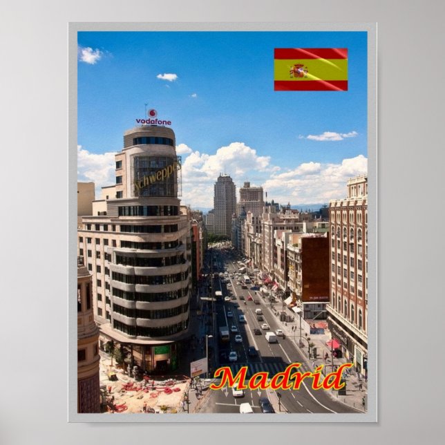 Spain - Madrid - Downtown Avenu - Poster (Front)