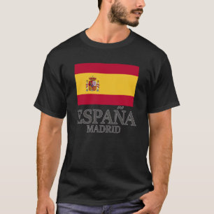 Spain Madrid Flag Travel Europe Holiday T-Shirt