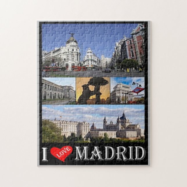 Spain - Madrid - I Love - Jigsaw Puzzle (Vertical)