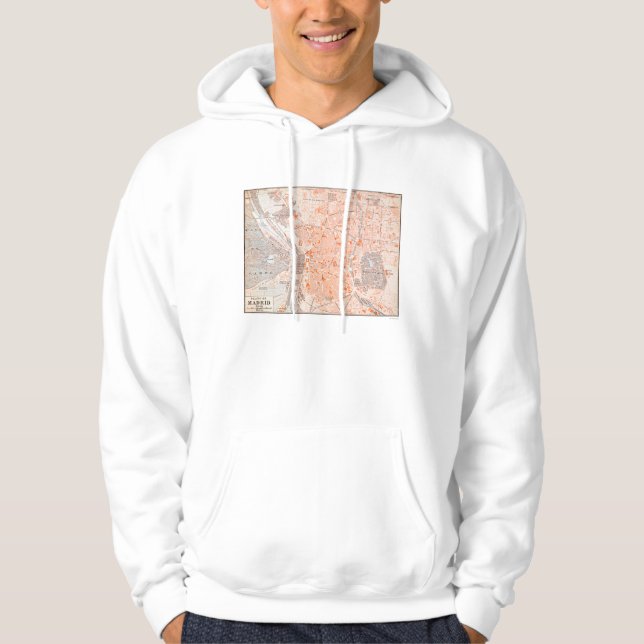 Spain: Madrid Map, C1920 Hoodie (Front)