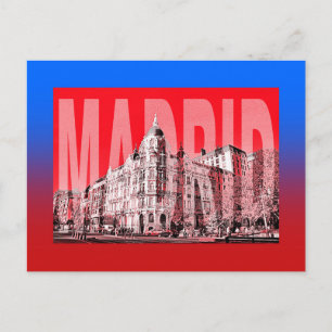spain madrid postcard