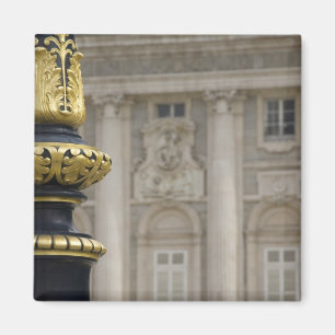 Spain, Madrid. Royal Palace, ornate gilded lamp Magnet