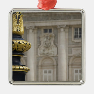 Spain, Madrid. Royal Palace, ornate gilded lamp Metal Tree Decoration