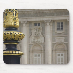 Spain, Madrid. Royal Palace, ornate gilded lamp Mouse Mat