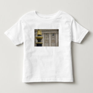 Spain, Madrid. Royal Palace, ornate gilded lamp Toddler T-Shirt