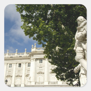 Spain, Madrid. Royal Palace. Square Sticker