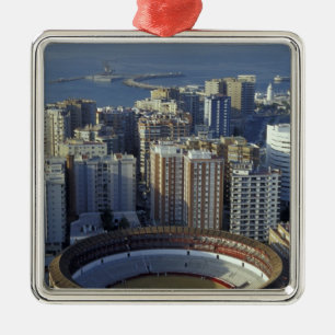 Spain, Malaga, Andalucia View of Plaza de Toros Metal Tree Decoration