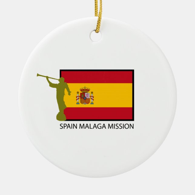 SPAIN MALAGA MISSION LDS CTR CERAMIC TREE DECORATION (Front)