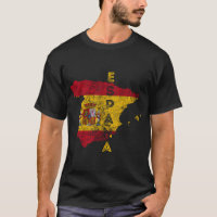 Spain Map and Flag Souvenir Distressed España Pull