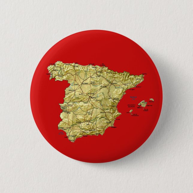Spain Map Button (Front)