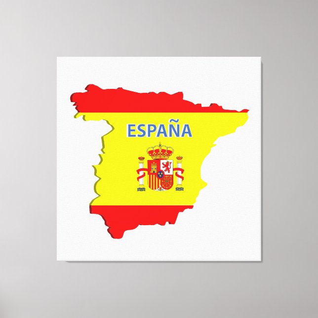 Spain map canvas print (Front)