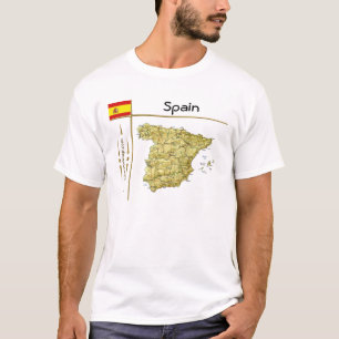 Spain Map + Flag + Title T-Shirt