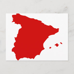 Spain Map Postcard