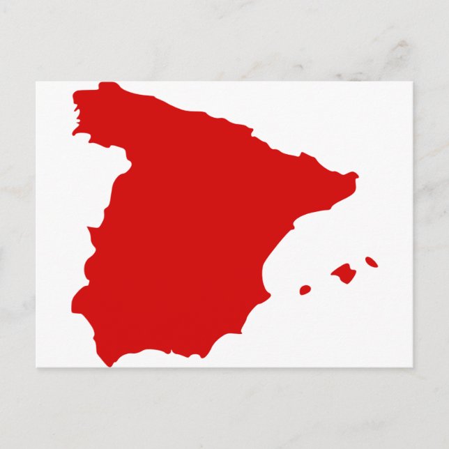 Spain Map Postcard (Front)