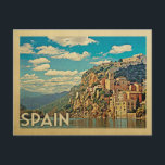 Spain Miravet Postcard Vintage Travel<br><div class="desc">Spain design in Vintage Travel style featuring the charming town of Miravet,  nestled in the mountain.</div>