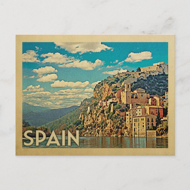Spain Miravet Postcard Vintage Travel (Front)
